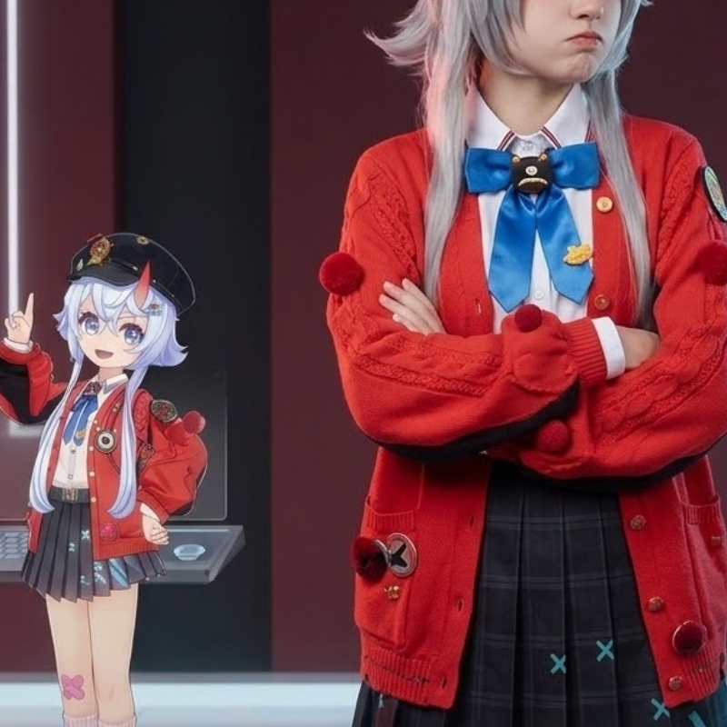 Women'S Red Accessories - Neverness To Everness Sakiri Cosplay Kostuum