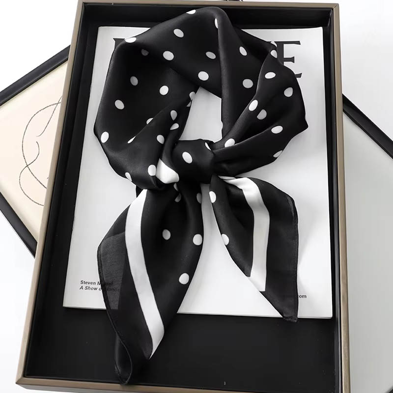 Silk Scarf Square - Luxe Dame Haar Dot Sjaal Vrouwelijke